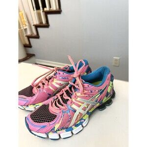 Asics Gel Sendai 2 Womens Size 6.5 Running Shoes Pink blue 37.5 comfort sneakers